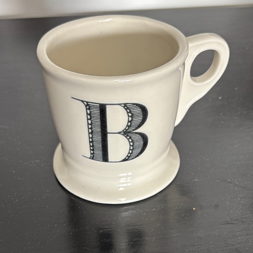 Monogrammed Ceramic Mug with Letter B